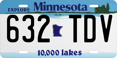 MN license plate 632TDV