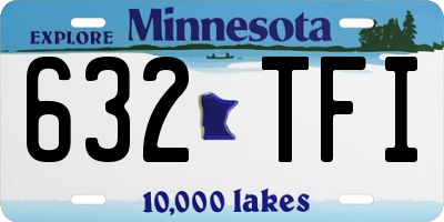 MN license plate 632TFI