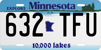 MN license plate 632TFU