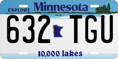 MN license plate 632TGU