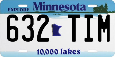 MN license plate 632TIM