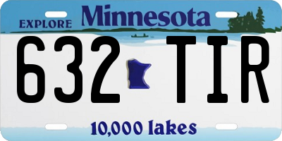 MN license plate 632TIR