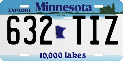 MN license plate 632TIZ