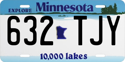 MN license plate 632TJY