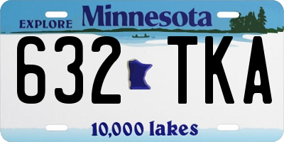 MN license plate 632TKA
