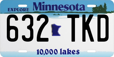 MN license plate 632TKD