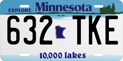 MN license plate 632TKE
