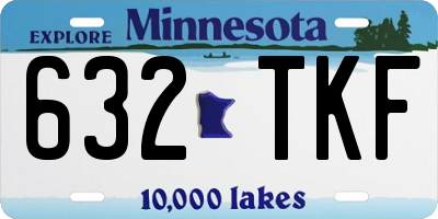 MN license plate 632TKF