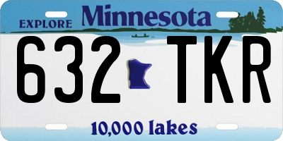 MN license plate 632TKR