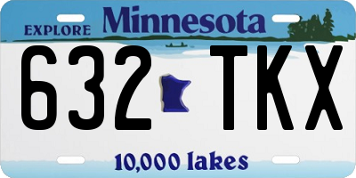 MN license plate 632TKX