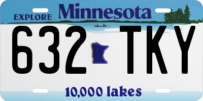 MN license plate 632TKY