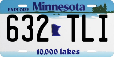 MN license plate 632TLI