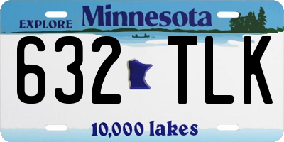 MN license plate 632TLK