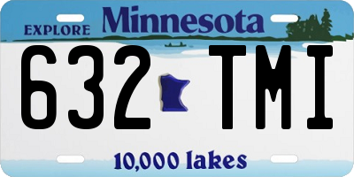 MN license plate 632TMI