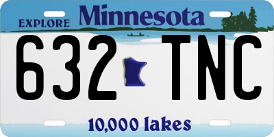 MN license plate 632TNC