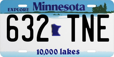 MN license plate 632TNE