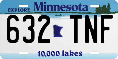 MN license plate 632TNF