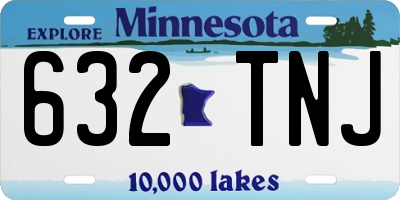 MN license plate 632TNJ