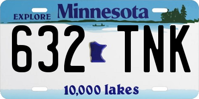 MN license plate 632TNK