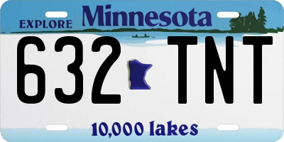 MN license plate 632TNT