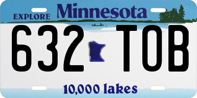 MN license plate 632TOB