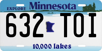 MN license plate 632TOI