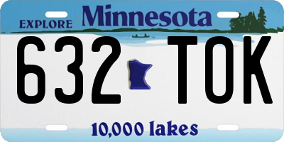 MN license plate 632TOK
