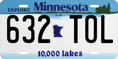 MN license plate 632TOL