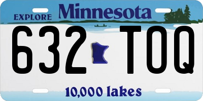 MN license plate 632TOQ