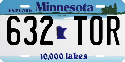 MN license plate 632TOR