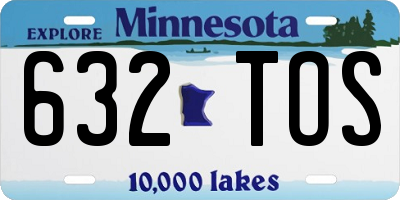 MN license plate 632TOS