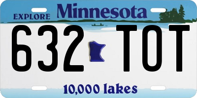MN license plate 632TOT