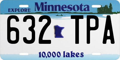 MN license plate 632TPA
