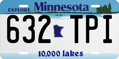MN license plate 632TPI