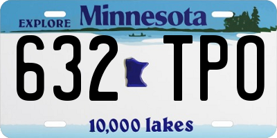 MN license plate 632TPO
