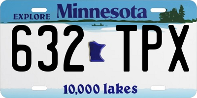 MN license plate 632TPX