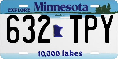 MN license plate 632TPY