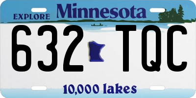 MN license plate 632TQC