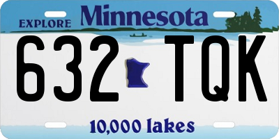 MN license plate 632TQK