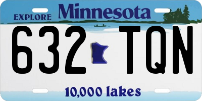 MN license plate 632TQN