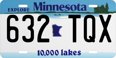 MN license plate 632TQX
