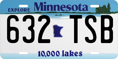 MN license plate 632TSB