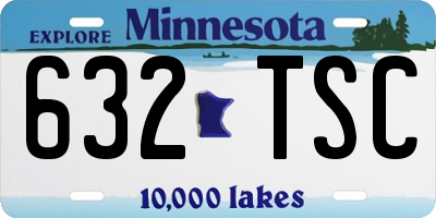MN license plate 632TSC