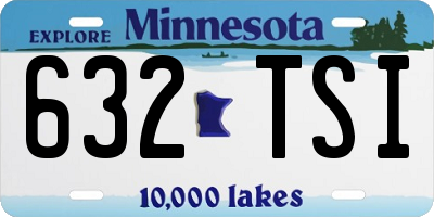 MN license plate 632TSI