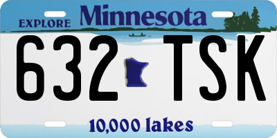 MN license plate 632TSK