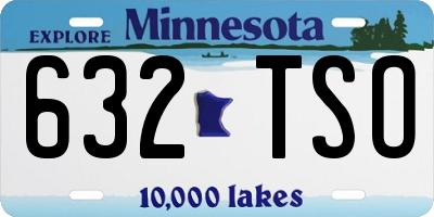 MN license plate 632TSO