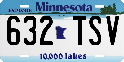 MN license plate 632TSV