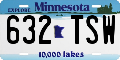 MN license plate 632TSW