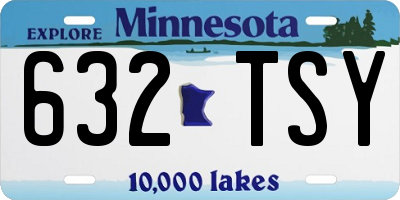 MN license plate 632TSY