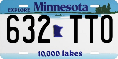 MN license plate 632TTO